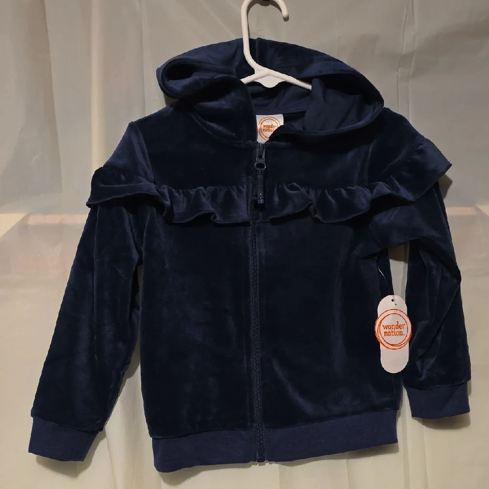 Wonder Nation Deep Blue Ruffled Jacket - Picture 1 of 6